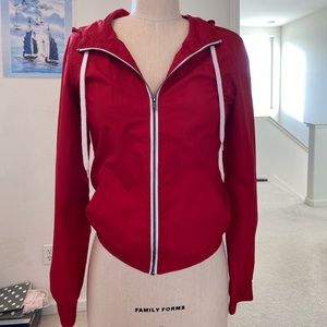 Red windbreaker